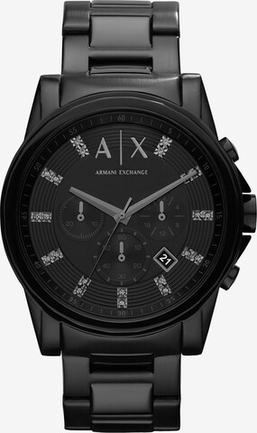 ARMANI EXCHANGE Uhr in Schwarz: predná strana