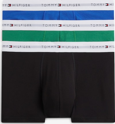 S dydžio Boxer trumpikės 'Essential' iš Tommy Hilfiger Underwear, spalva – mėlyna / žalia / juoda / balta, Prekių apžvalga