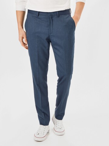 SELECTED HOMME Regular Trousers with creases in Blue: front