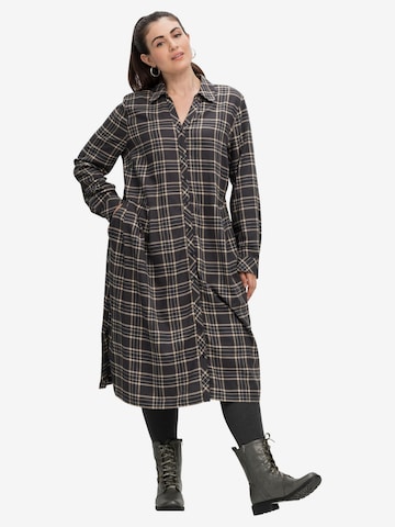 SHEEGO Shirt Dress in Grey