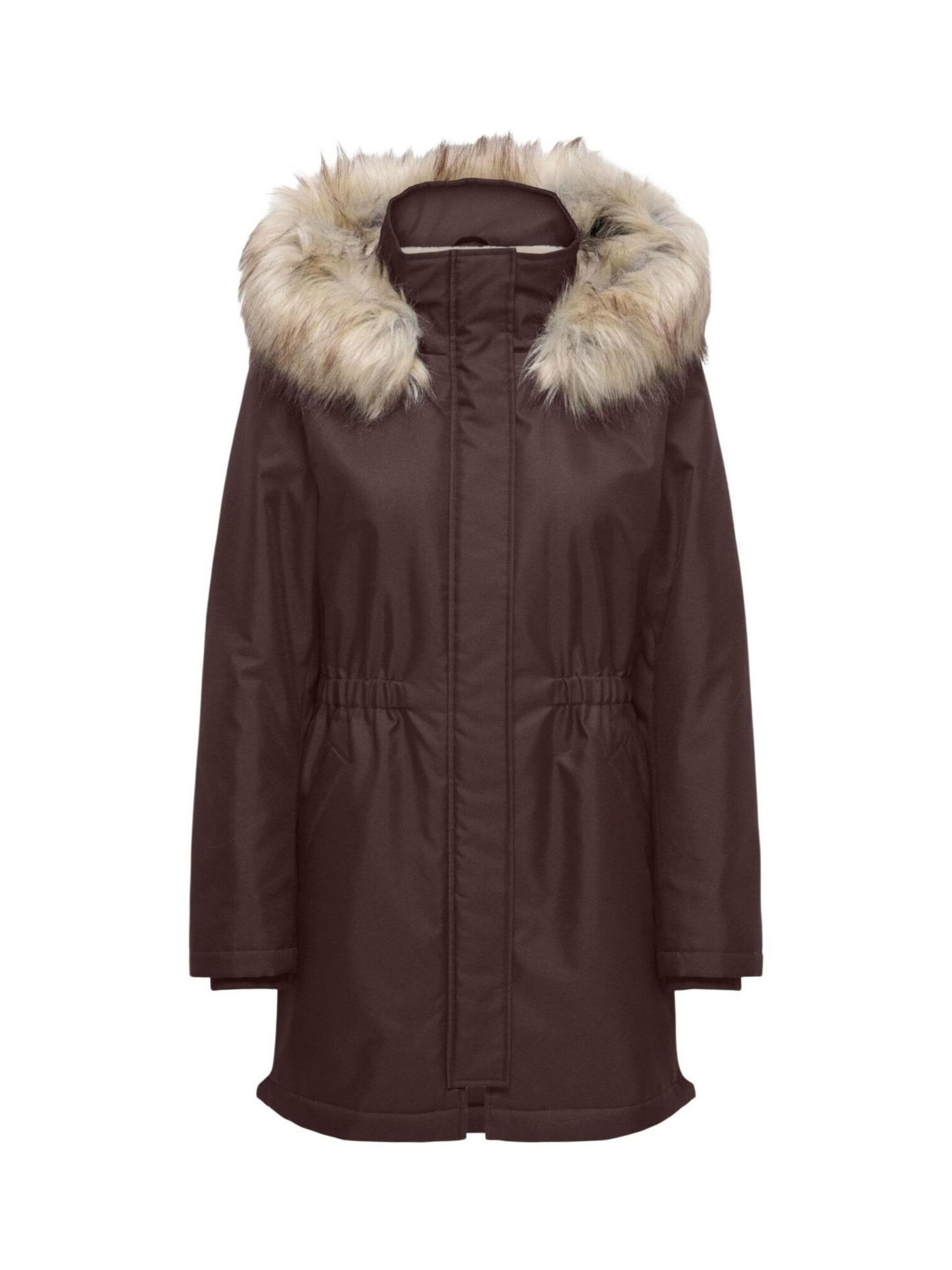 Parka invernale 'ONLMATHILDA WINTER FUR PARKA OTW 15370930' di ONLY in marrone: frontale