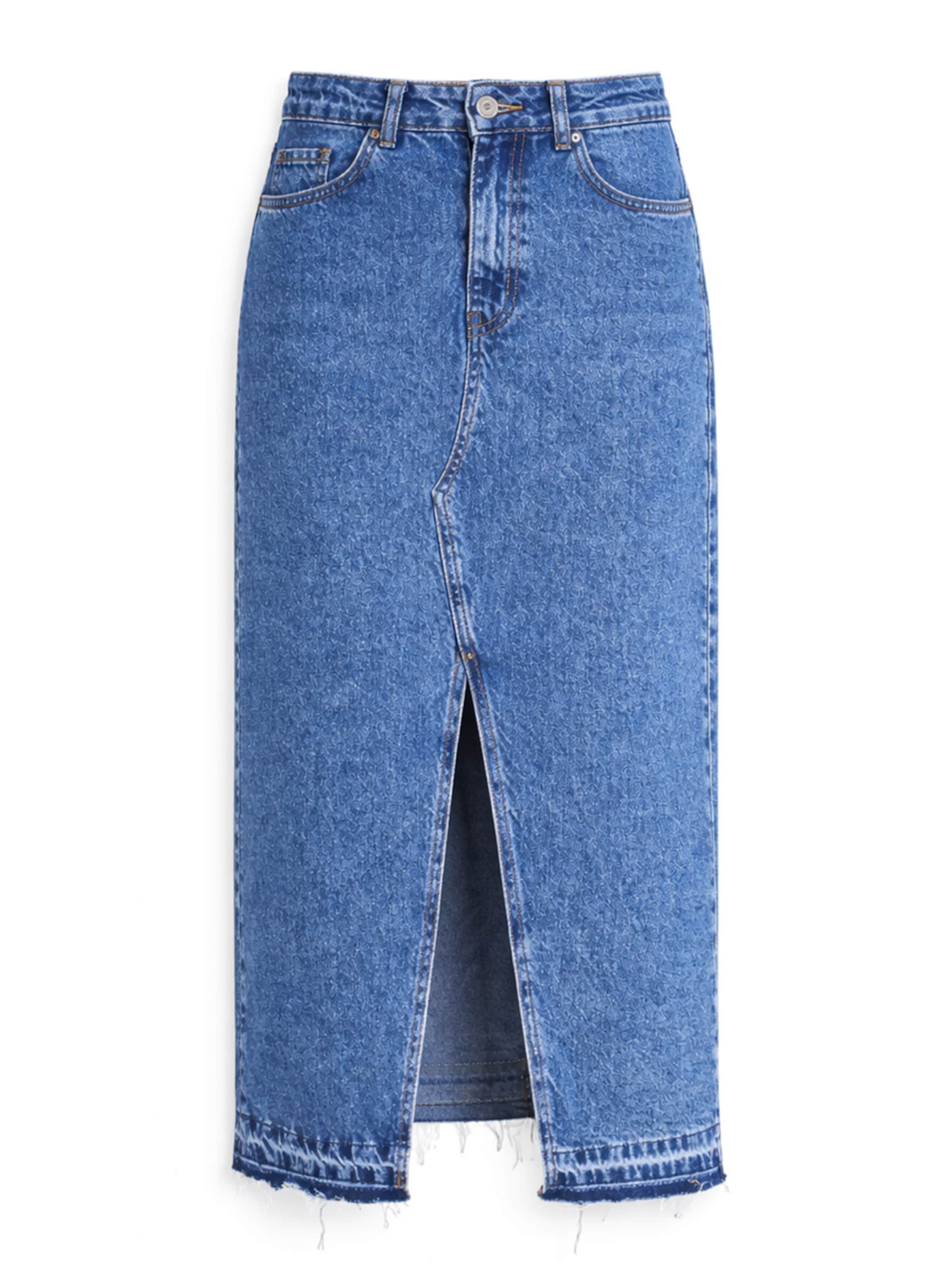 IT'S BASIC Skirt 'Midi Denim Skirt' in Blue: front