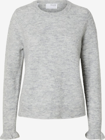 Pull-over 'LULU' SELECTED en gris : devant