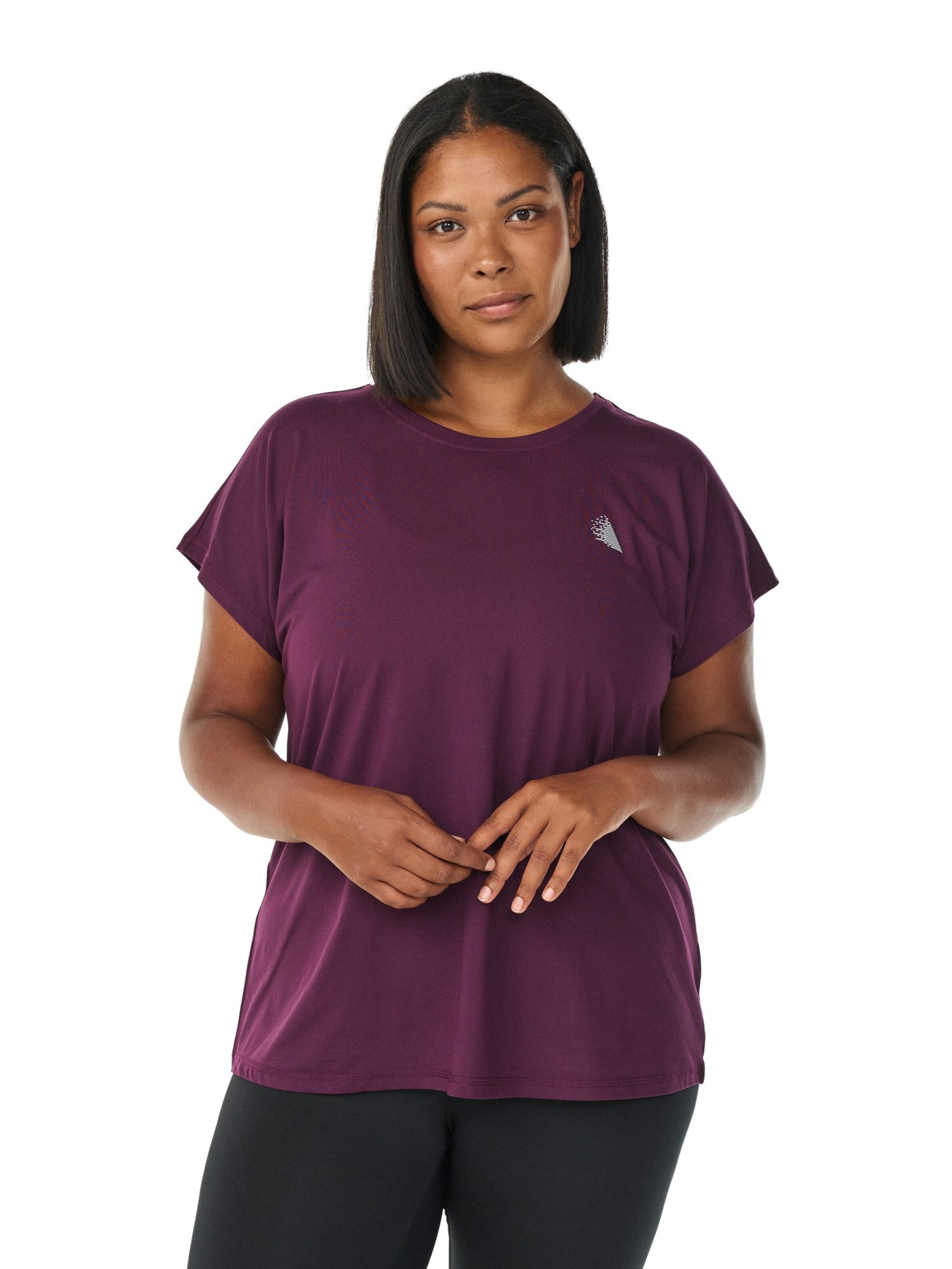 Zizzi Tričko 'Abasic' – fialová: přední strana