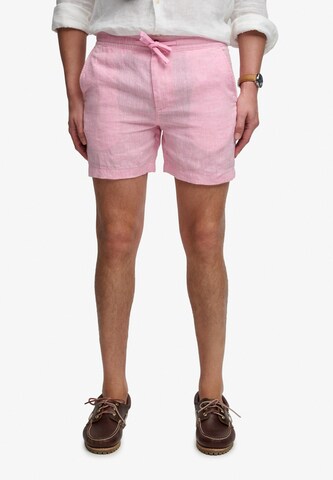 Coupe slim Pantalon 'Merchant Store' Superdry & Co en rose : devant