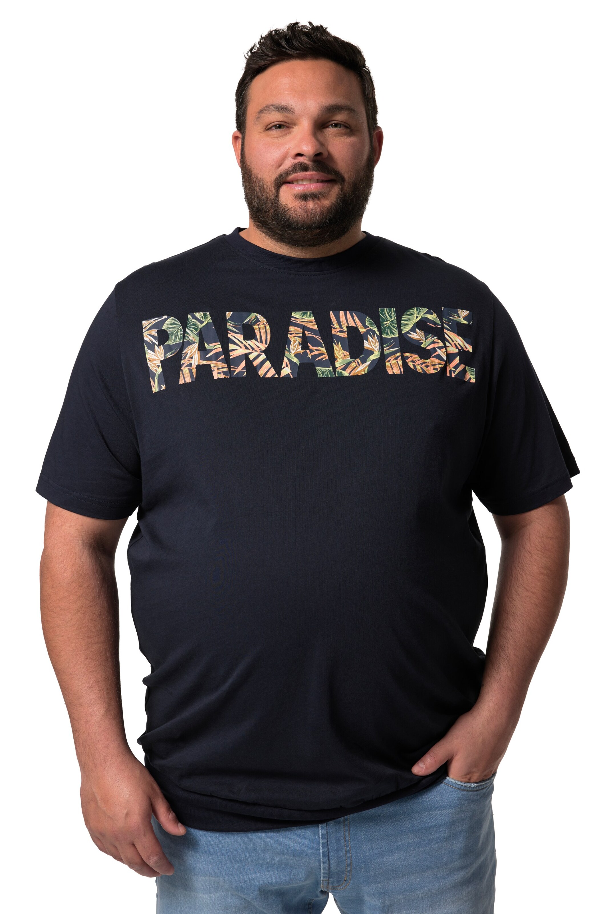 Men Plus Shirt in Blue: front