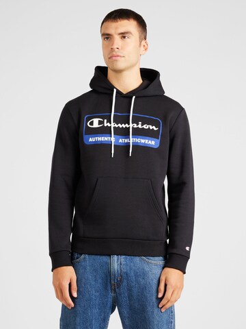 Champion Authentic Athletic Apparel Sweatshirt in Black: front