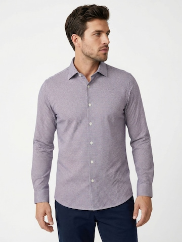 DESOTO Slim fit Button Up Shirt in Red: front