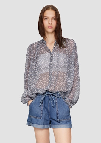 QS Blouse in Grijs: voorkant