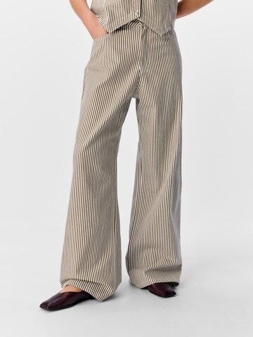 OBJECT Wide Leg Jeans 'OBJMoji Mollie' i grøn: forside