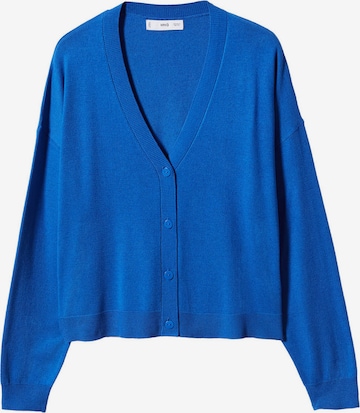 MANGO Knit Cardigan 'LUCCA' in Blue: front