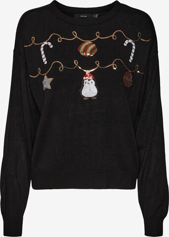 VERO MODA Sweater 'Garland' in Black: front