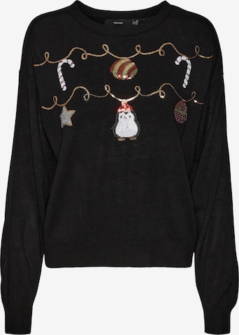 VERO MODA Sweater 'Garland' in Black: front