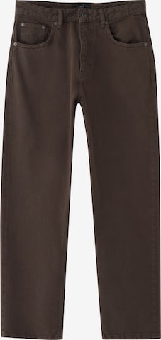 Pull&Bear Regular Jeans in Brown: front