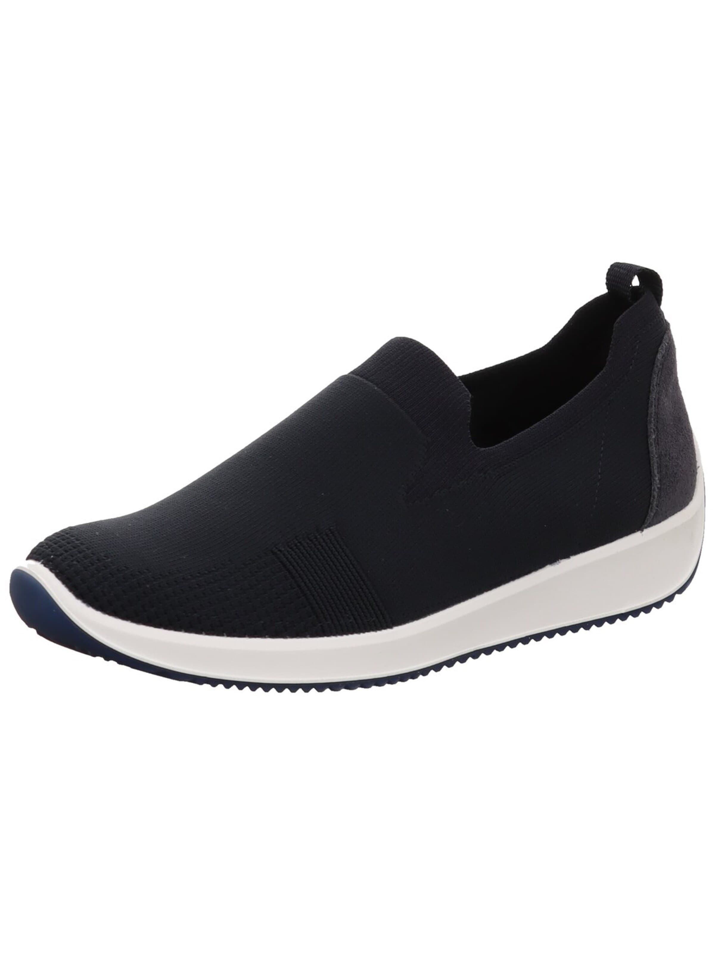 Slip on 'Slipper Damen 12-54042-02 Textil in blau' ARA en noir : devant
