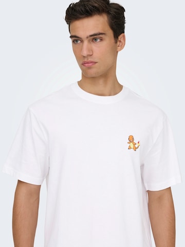 Only & Sons Shirt 'ONSPokemon' in White
