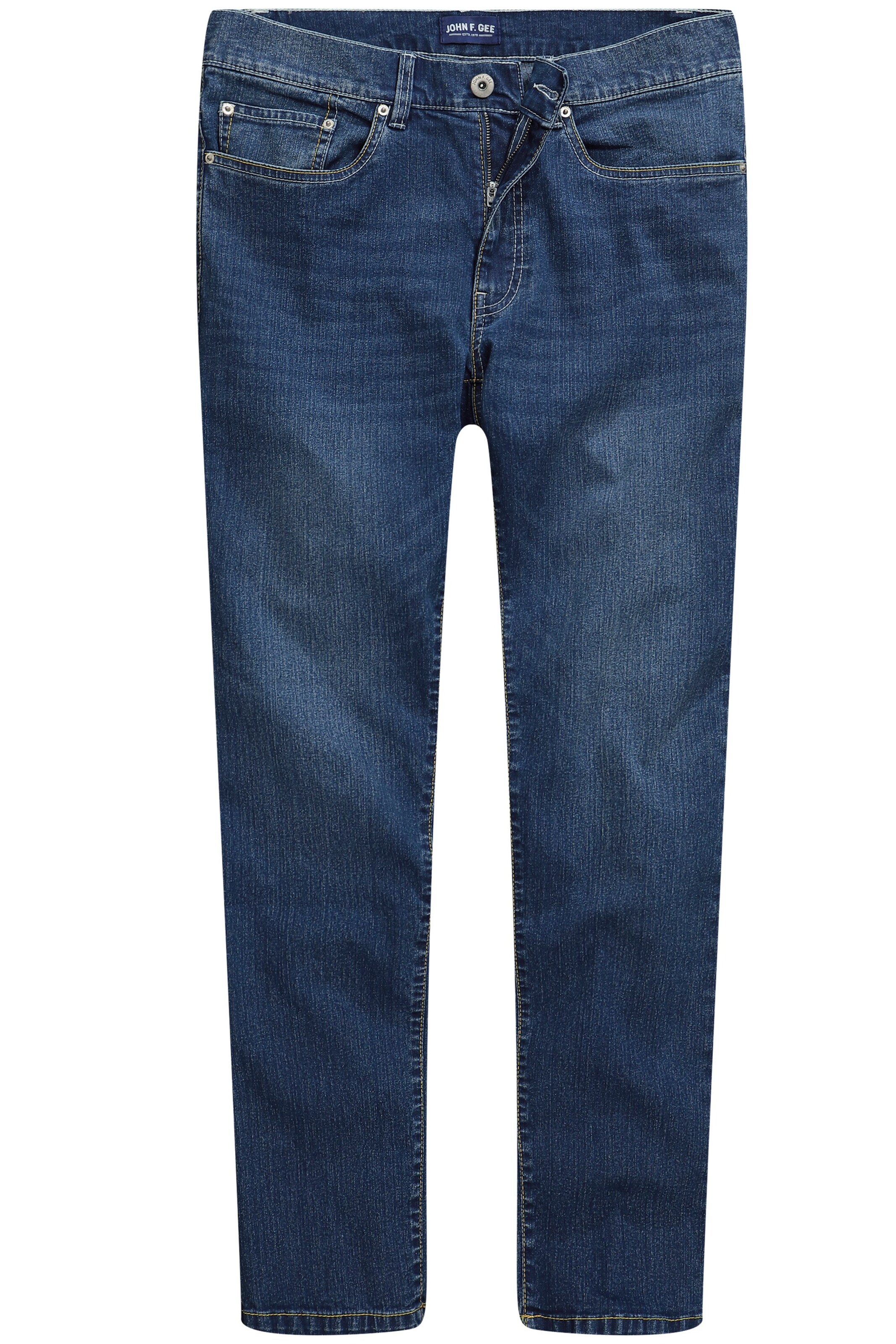 John F. Gee Regular Jeans in Blauw: voorkant