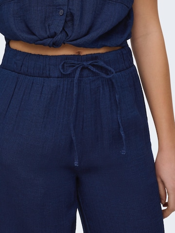 ONLY Wide leg Trousers 'ONLLEONI' in Blue