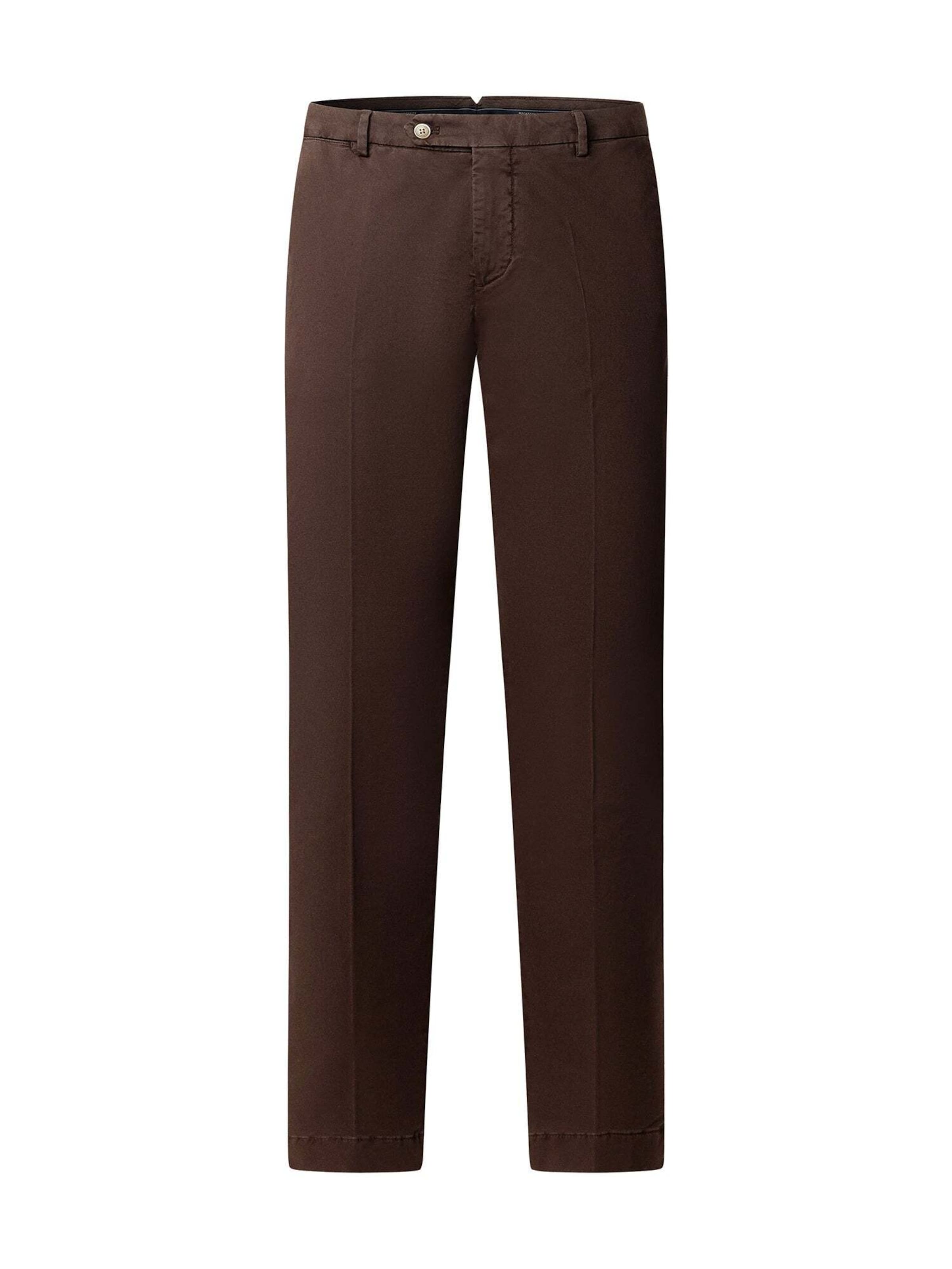 Coupe slim Pantalon chino 'KENSINGTON ' Hackett London en marron : devant