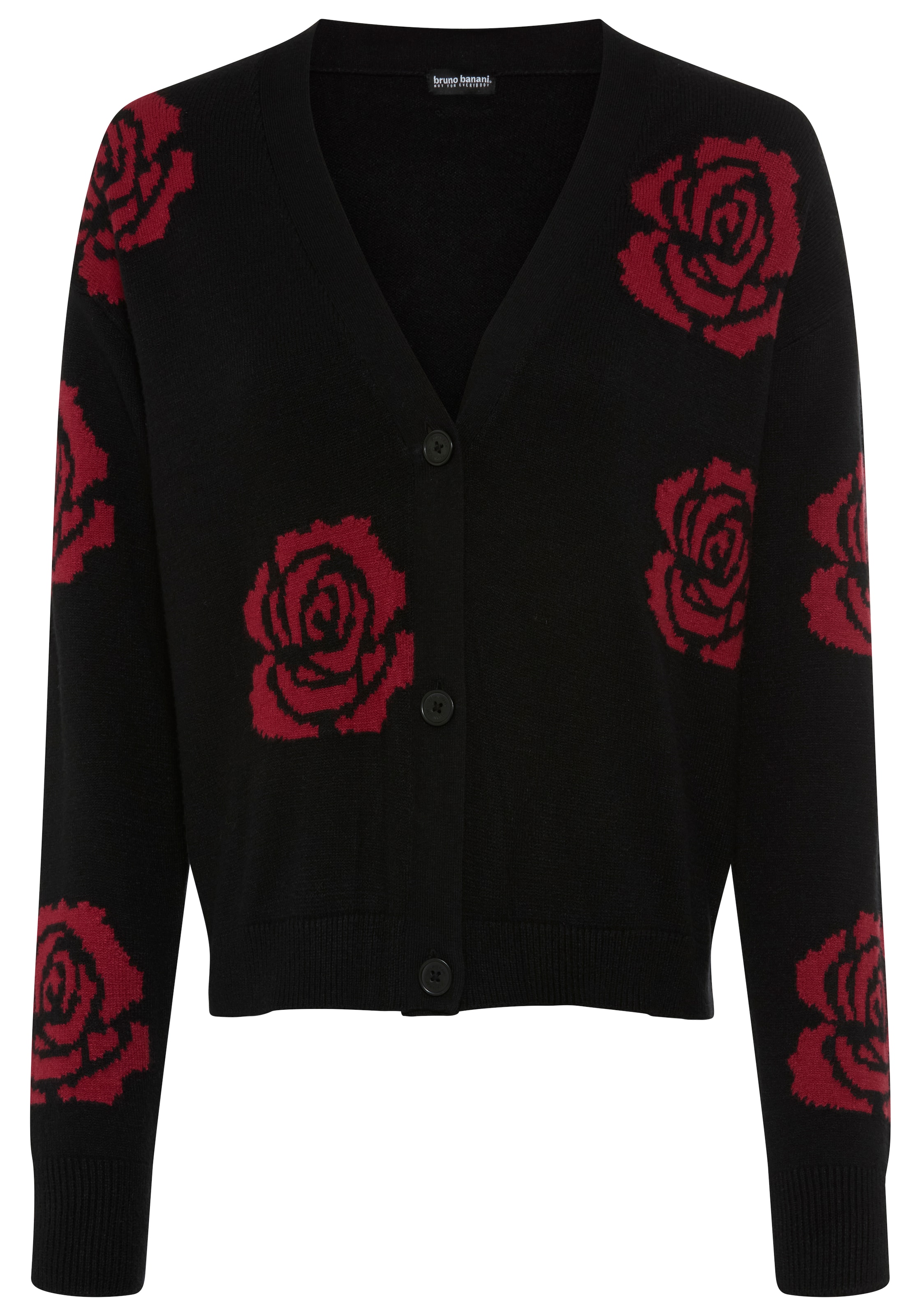 Bruno Banani LM Knit Cardigan in Black: front