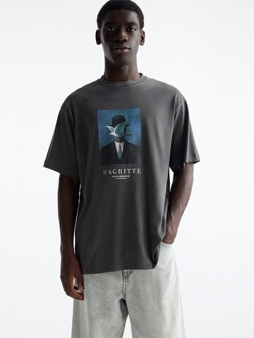 Pull&Bear T-Shirt in Grau: Vorderseite