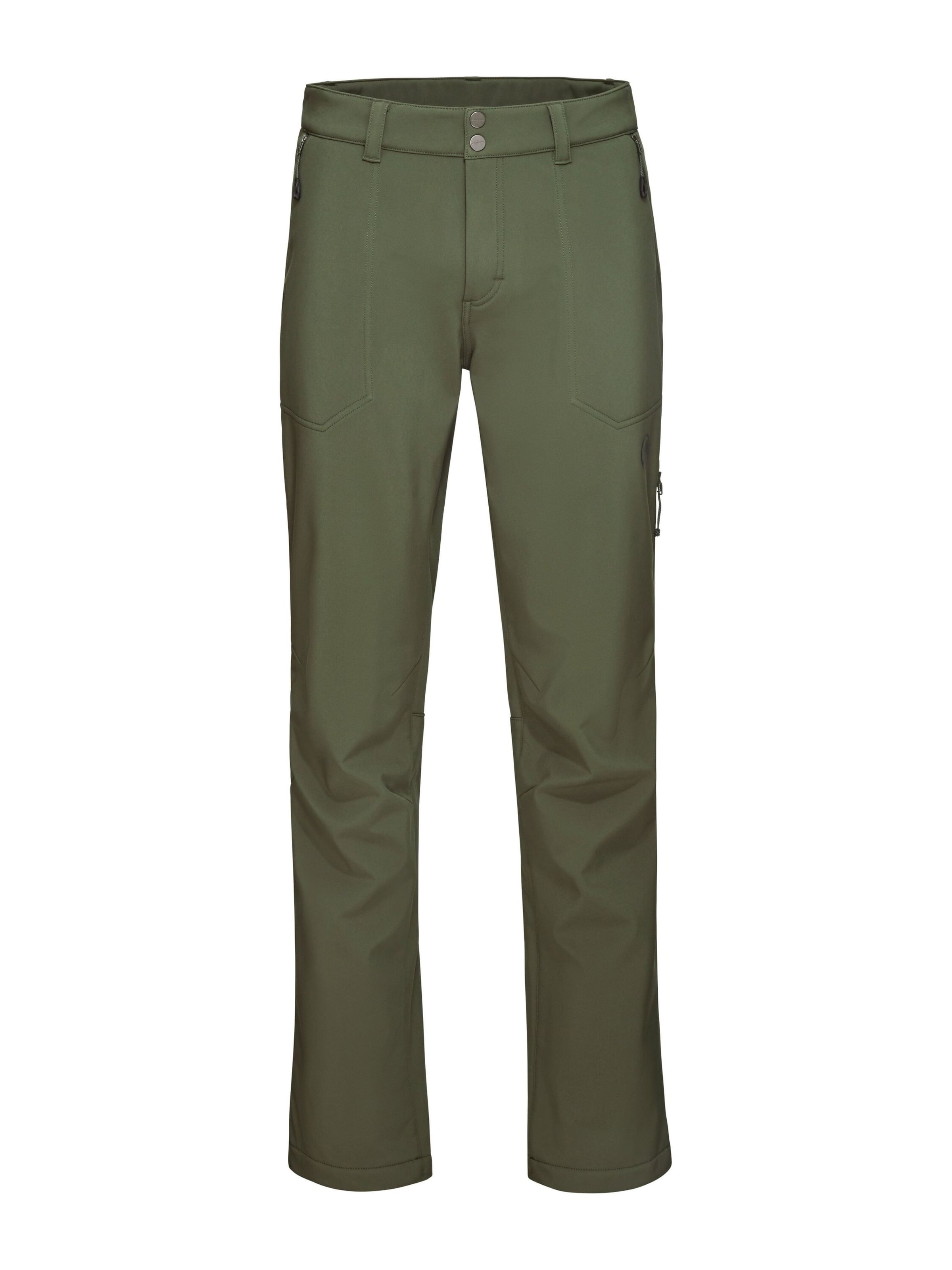 MAMMUT Regular Outdoor Pants in Green: front