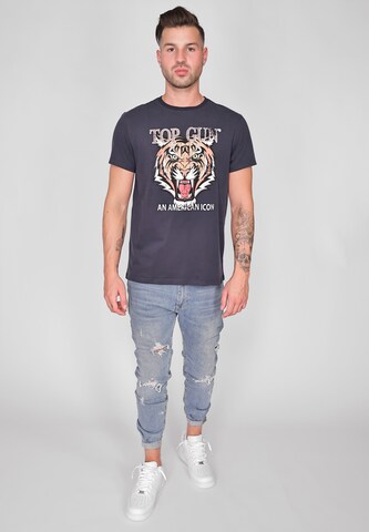 TOP GUN Shirt 'TG20213017' in Blue: front