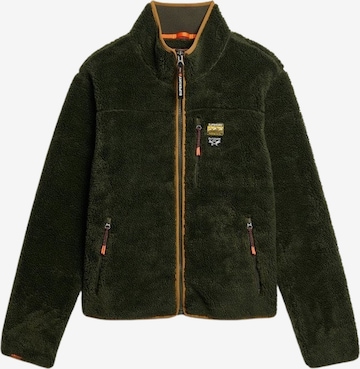 Veste en polaire Superdry en vert : devant