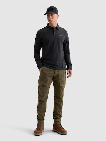 Pull-over 'American Classic polo shirt with long sleeves and flight pocket' PME Legend en bleu