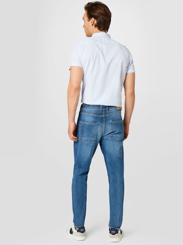 !Solid regular Jeans i blå