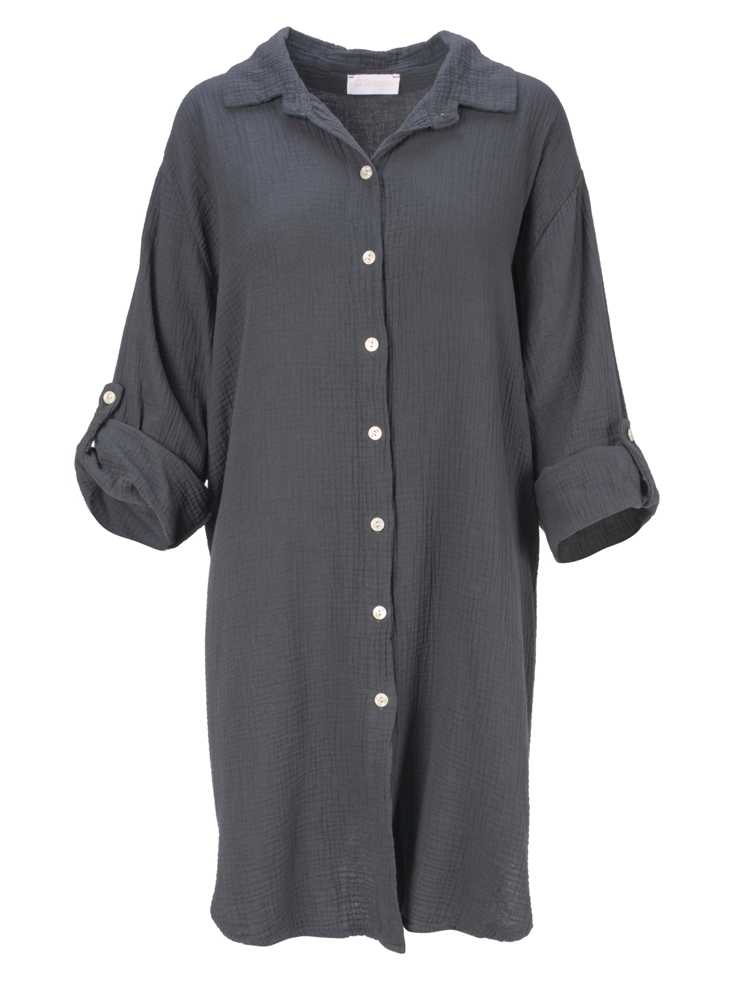 Seasons of April Bluse 'Jessy' in Grau: Vorderseite