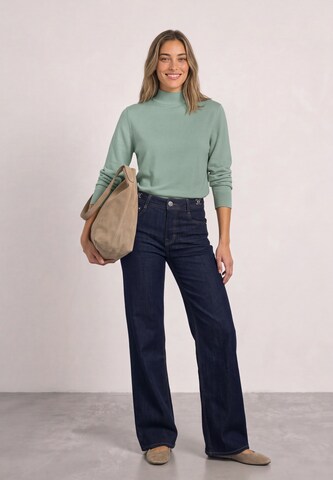STREET ONE Basic Pullover mit Turtle Neck in Grün: Vorderseite