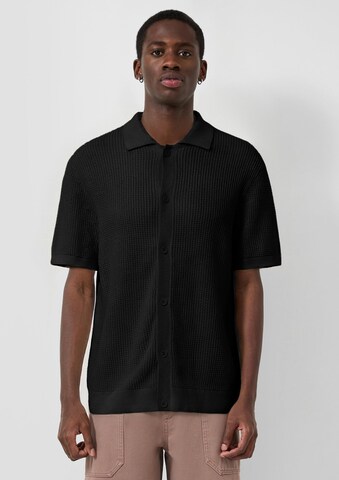 Pull-over QS en noir : devant