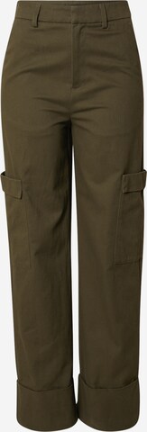 Gina Tricot Regular Cargobroek 'Mona' in Groen: voorkant