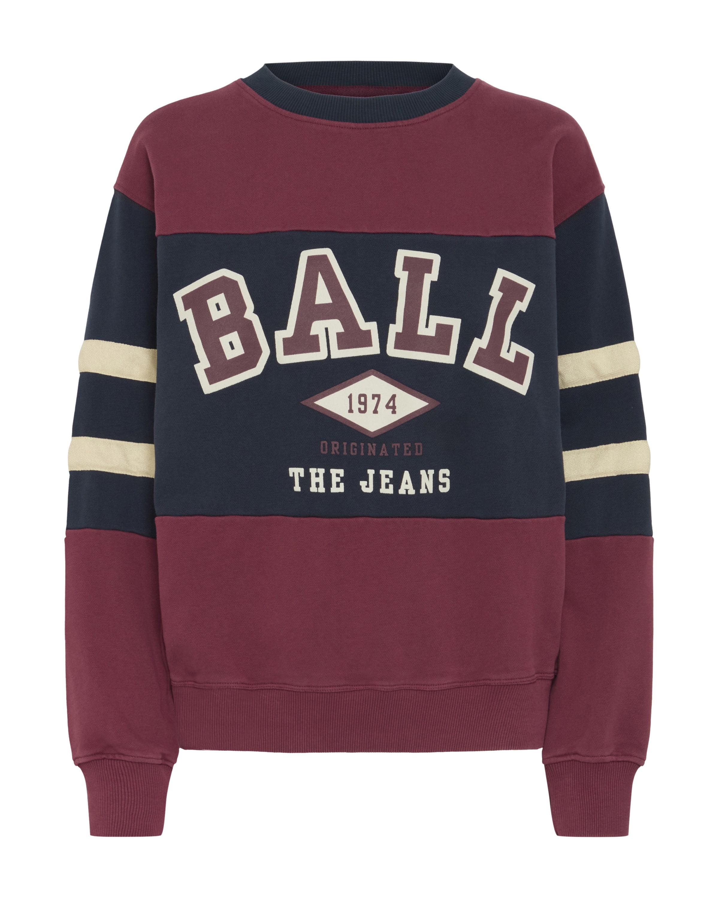 Ball Sweatshirt 'Tomasso' in Bruin: voorkant