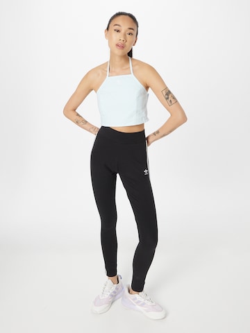 mėlyna ADIDAS ORIGINALS Palaidinė be rankovių 'Adicolor Classics Poplin Halter-Neck'