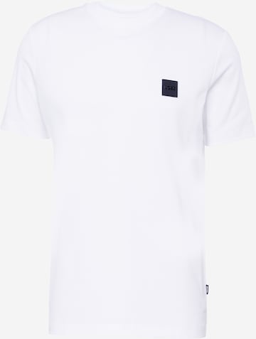 BOSS Black Тениска 'Tiburt' в бяло: отпред