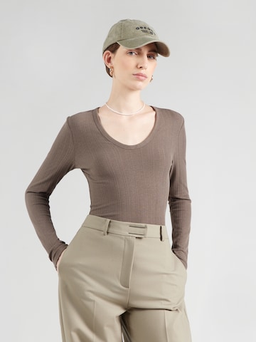 GAP Shirt 'LUXE MOD' in Braun: Vorderseite