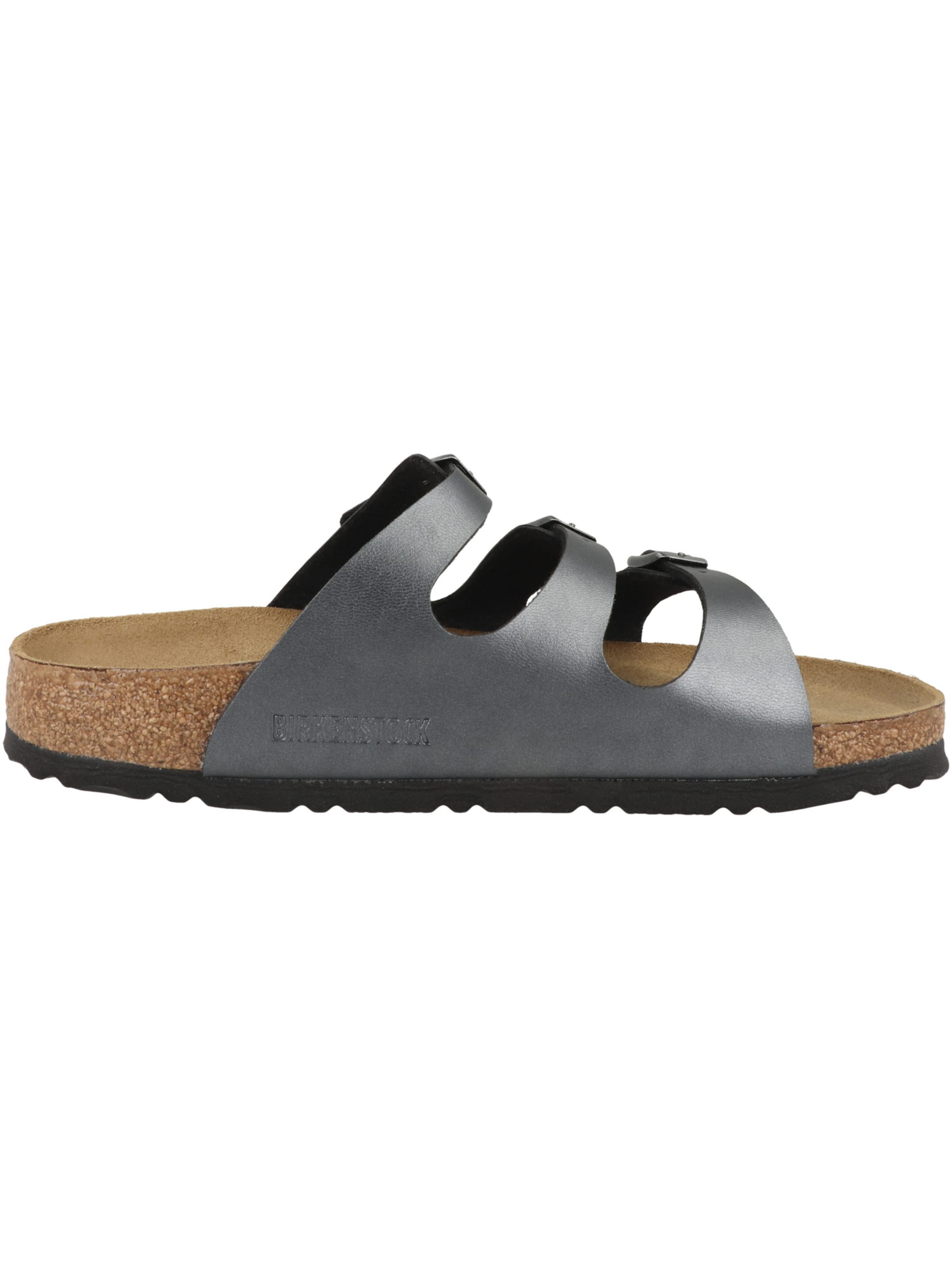 BIRKENSTOCK - Sapato aberto 'Florida' em preto: lateral