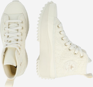 CONVERSE Hög sneaker 'Run Star' i beige