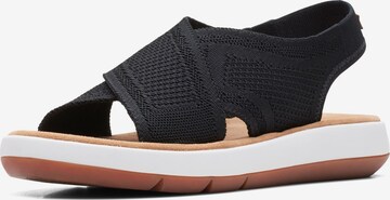 CLARKS Sandalen met riem in Zwart: voorkant