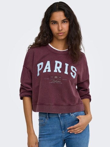 ONLY Sweatshirt in Rood: voorkant