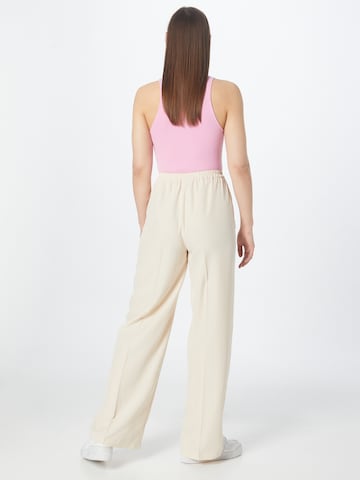 Wide Leg Pantalon à plis Sisley en beige