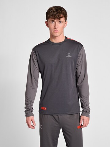 Hummel Performance Shirt 'Grid' in Grey: front