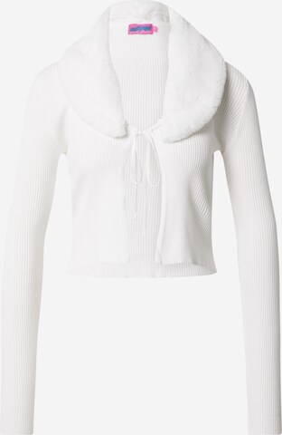 Edikted Knit Cardigan 'Trina' in White: front