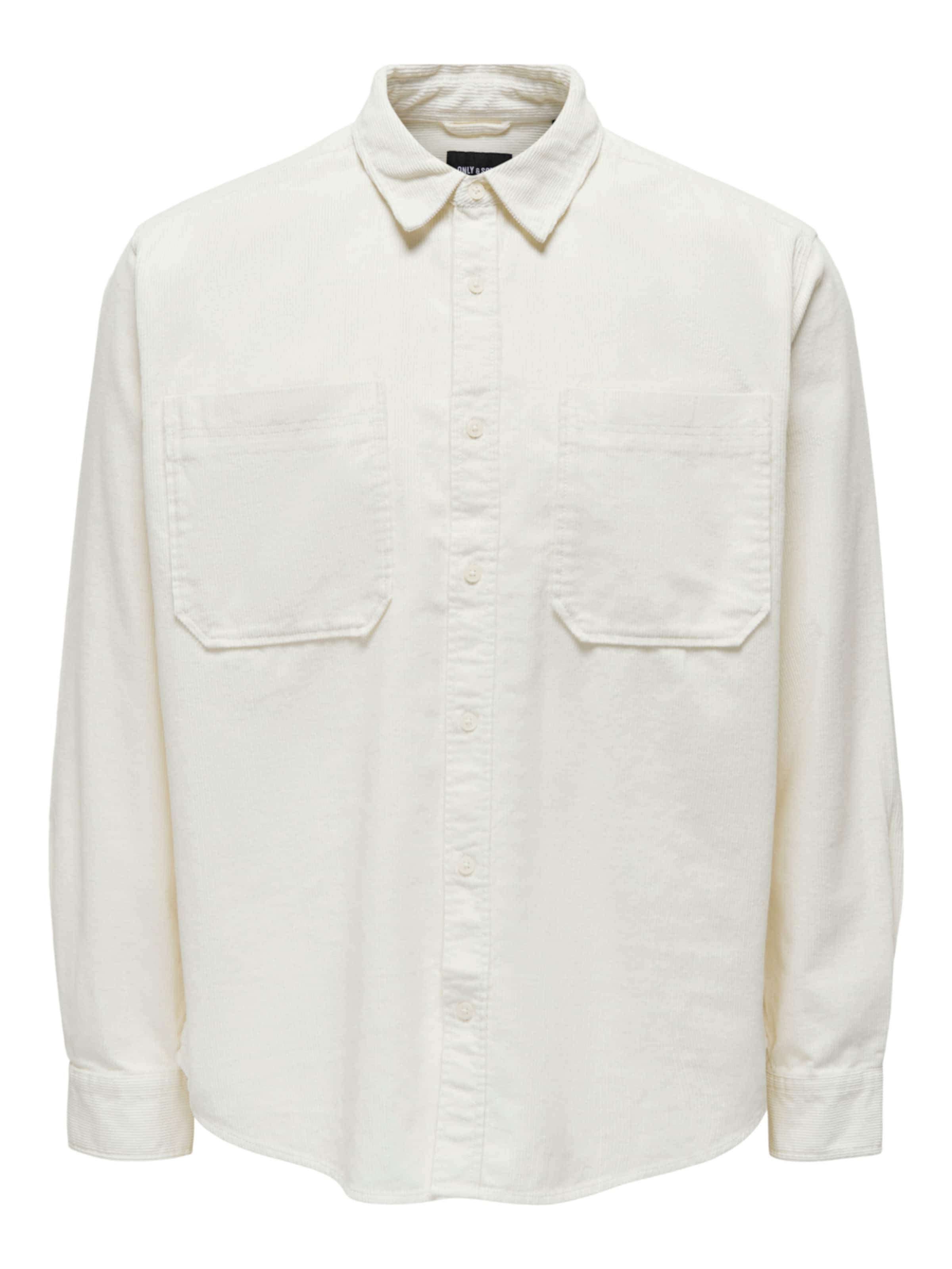 Chemise &#x27;ONSAlp&#x27; Only &amp; Sons en blanc : devant