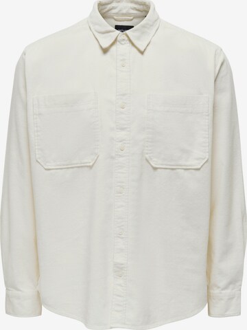 Only & Sons Regular fit Button Up Shirt 'Alp' in White: front