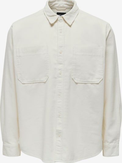 Only & Sons Camisa 'Alp' en blanco lana, Vista del producto