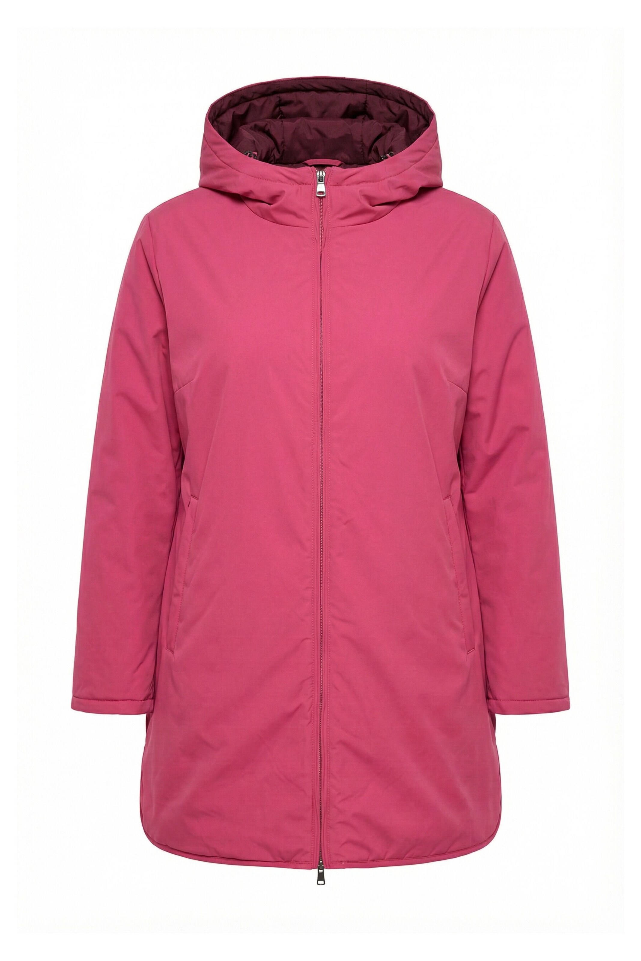 Ulla Popken Winterjas in Roze: voorkant