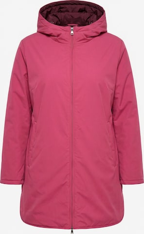 Ulla Popken Winterjas in Roze: voorkant